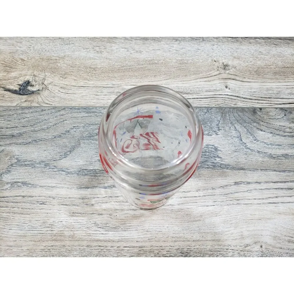 Coca Cola Polar Bear Snowman Winter Drinking Glass